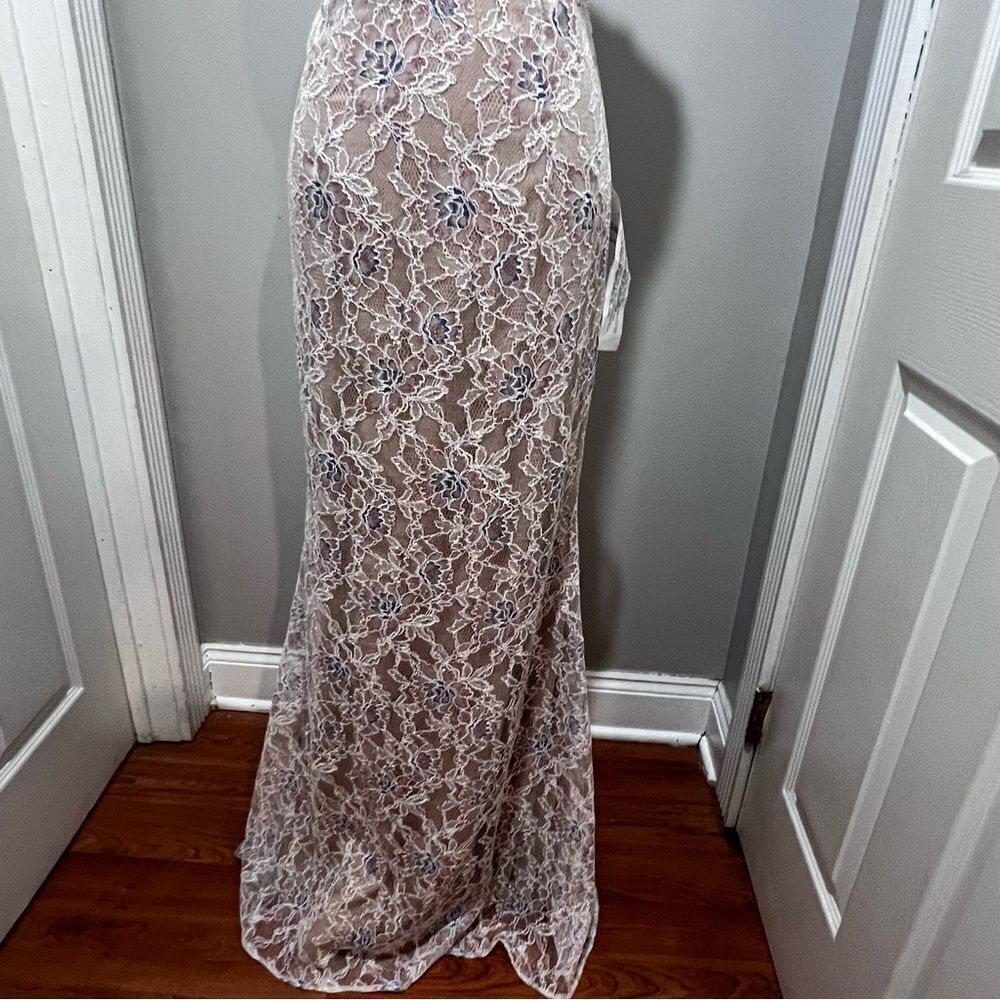 Dress the Population Helen Sleeveless Wrap Top Lace Gown size large NWT - Picture 14 of 15